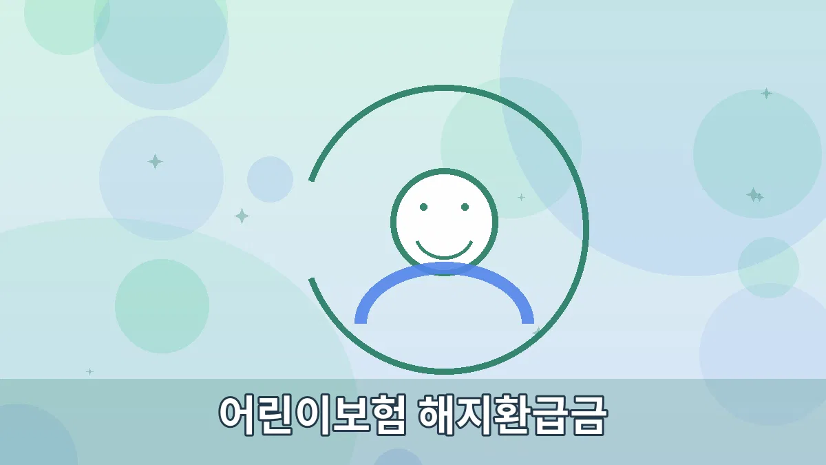 어린이보험 해지환급금 안내 이미지 2
