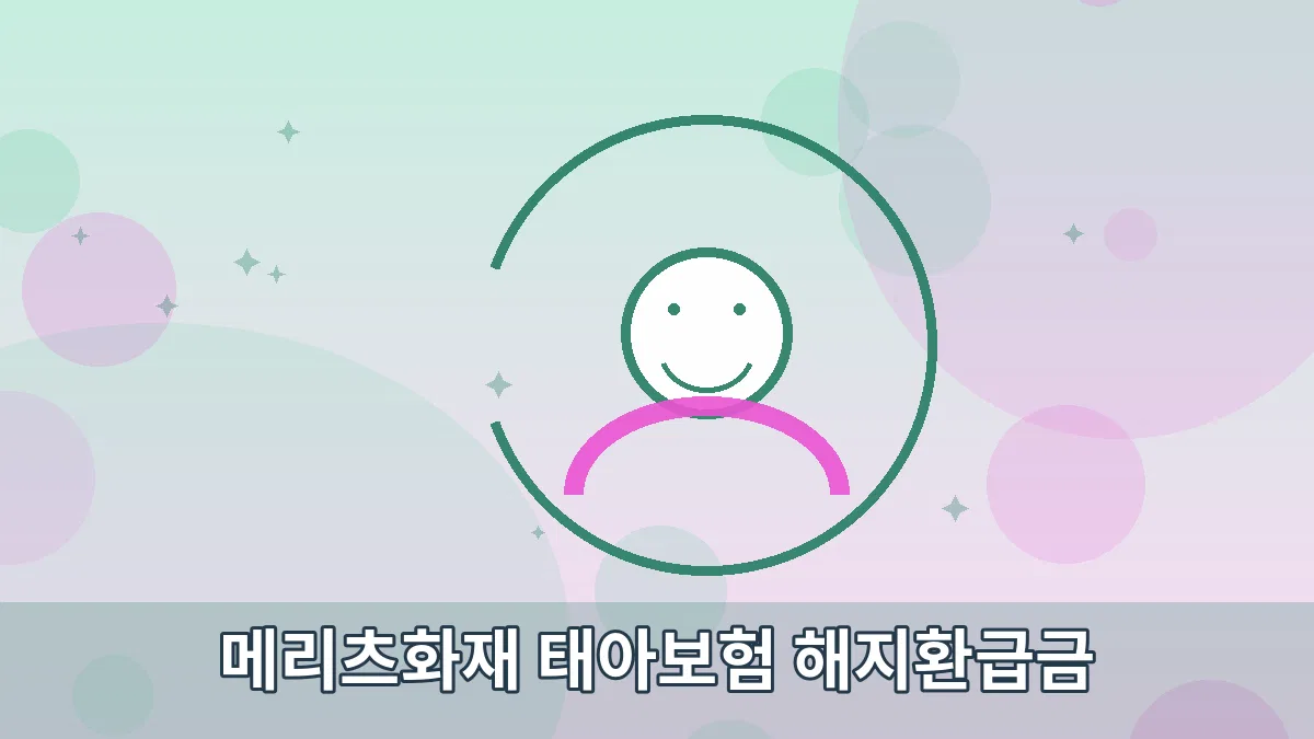 메리츠화재 태아보험 해지환급금 안내 이미지 5